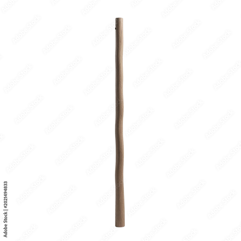 Obraz premium A wooden toothbrush placed on a clean white surface