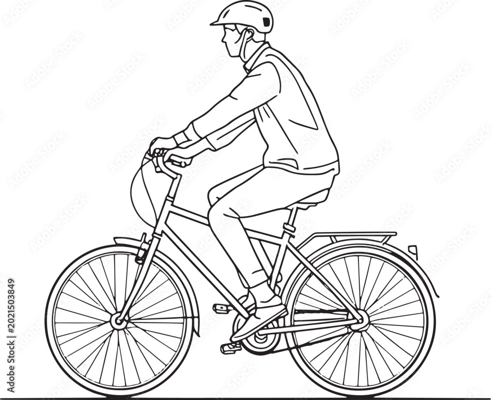 Obraz premium man on bike
