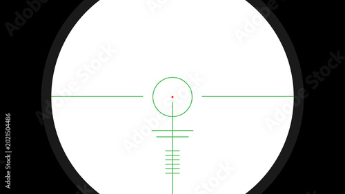 Bild auf Leinwand Sniper Rifle Scope Target Sight on Transparent Background