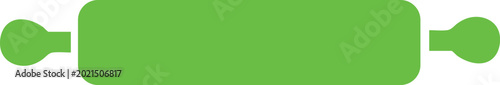 Fotografie Green cylindrical object with rounded edges and two protruding circular ends  si