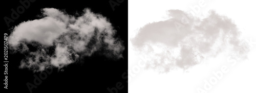 Photos Smoke cloud isolated on white and black background for design elements transpare