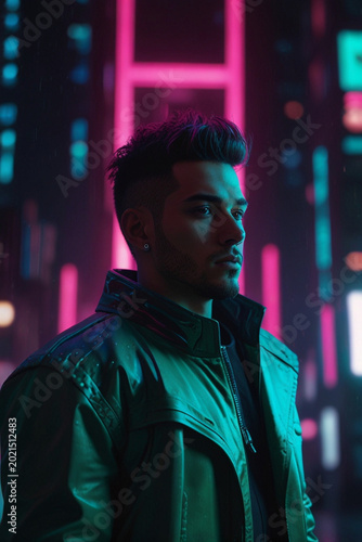 portrait of a young man in the city