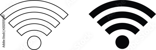 Foto WiFi Internet Signal Icon Collection Vector Illustration