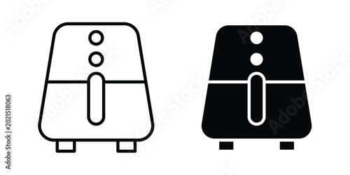 Konstfotografi Air fryer icon or symbol for web and mobile