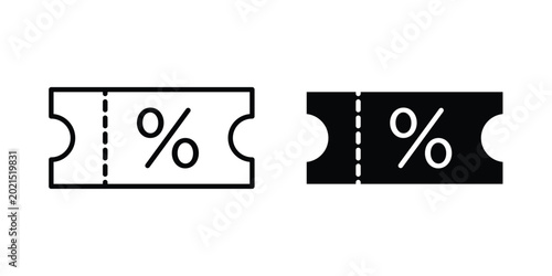 Discount voucher icon or symbol for web and mobile