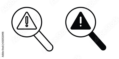 Tableau sur toile Finding problem icon or symbol for web and mobile