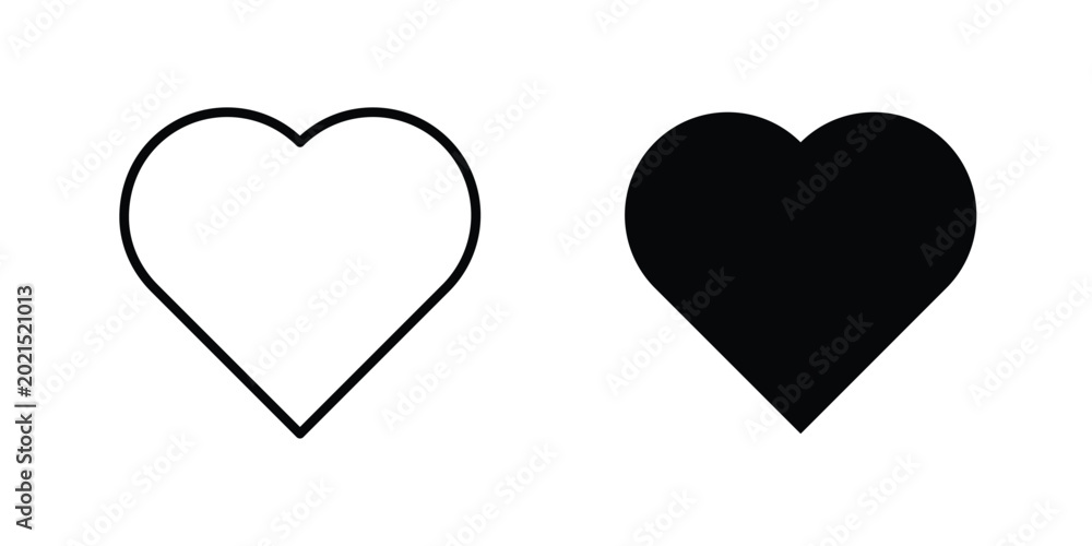 Obraz premium Heart shape icon or symbol for web and mobile