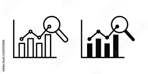 Fotografie Market prediction icon or symbol for web and mobile