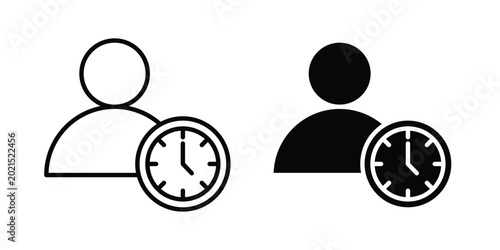 Foto Office hours icon or symbol for web and mobile