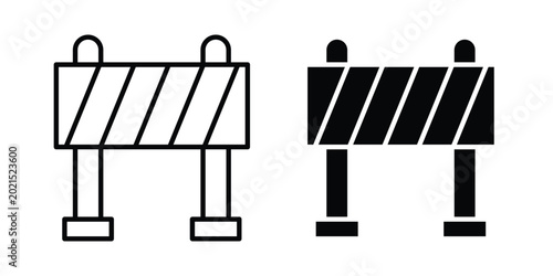 Foto Roadblock icon or symbol for web and mobile
