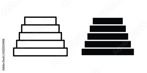 Fotografía Stairs icon or symbol for web and mobile