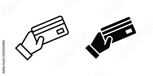 Swipe card icon or symbol for web and mobile