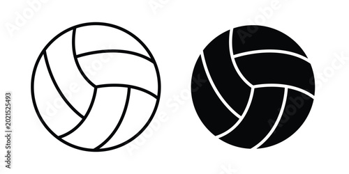 Schilderij op canvas Volleyball icon or symbol for web and mobile