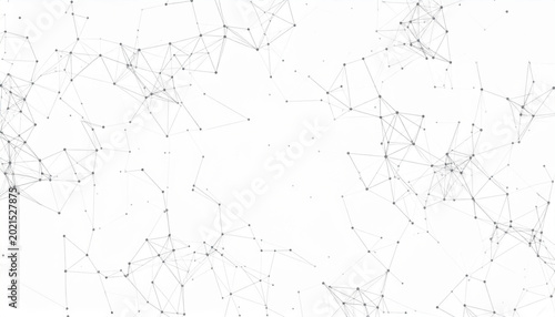Abstrakte digitale Netzwerkwellen mit Plexus-Struktur