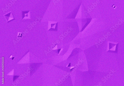 Abstract geometric shapes on purple background