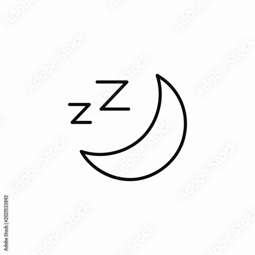 Obraz na płótnie moon and sleep icon icon sign vector