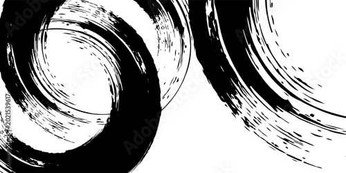 Fotografie Grunge tire track, wheel braking marks