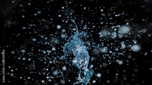 Freeze Motion of Splashing Water
