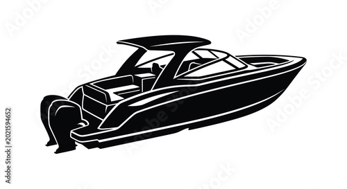 Photos Modern speedboat illustration sleek design for marine graphics and recreational