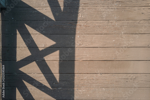 Wooden Deck Texture with Strong Shadow Geometry