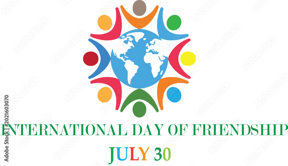 Fototapeta premium International Day of Friendship Global Unity Vector Illustration on White Background