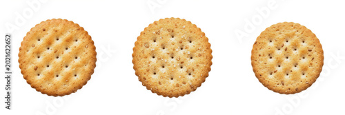 Konstfotografi Round cracker biscuit savory snack premium PNG stock photo, realistic baked salt