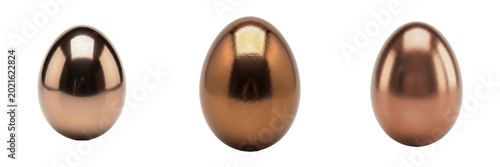 Photos Bronze metallic egg glossy smooth surface premium PNG stock photo, realistic cop