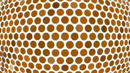 Photos Abstract brown and orange geometric circle pattern with spherical distortion