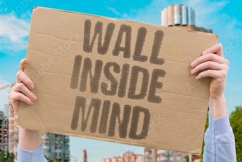 Obraz na płótnie "Wall Inside Mind" Mental walls from upbringing restrict perception of different others