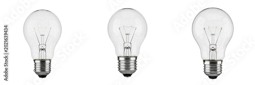 Canvastavla Clear Glass Incandescent Light Bulb Transparent Tungsten Filament Electric Power