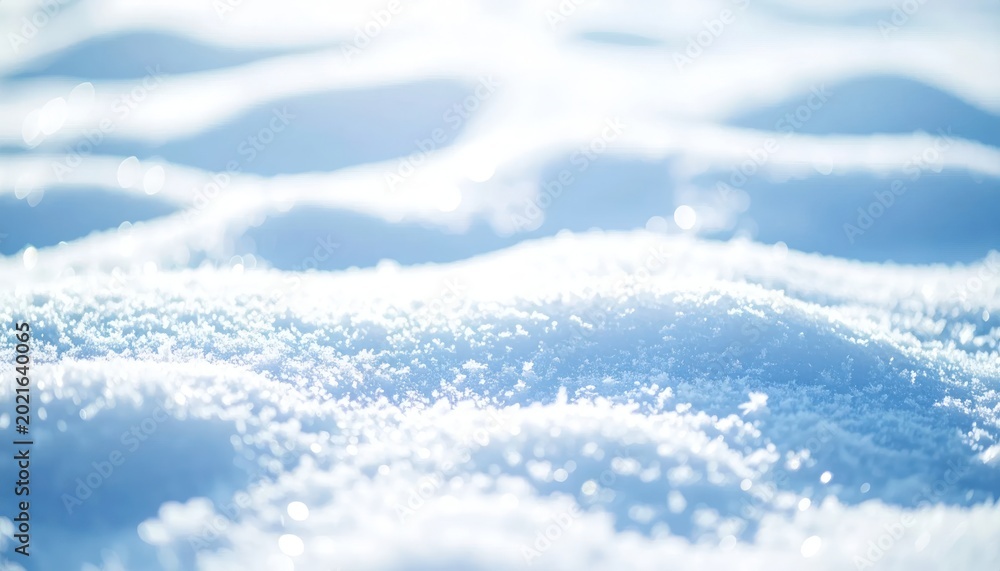Obraz premium Close-up of sparkling snowdrifts under bright sunlight.