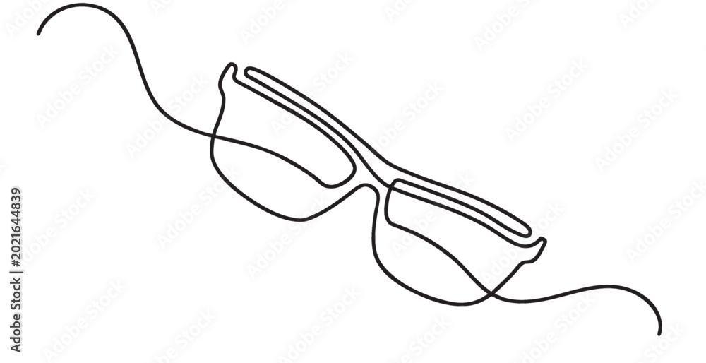 Obraz premium Glasses line art