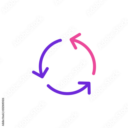Restore icon with duotone style symbol for recover data