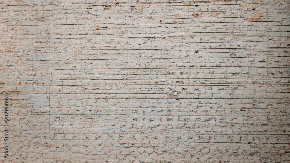 Fototapeta premium Beigebrick texture background with repeating pattern