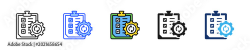 Work Order Icon Collection With Multiple Styles