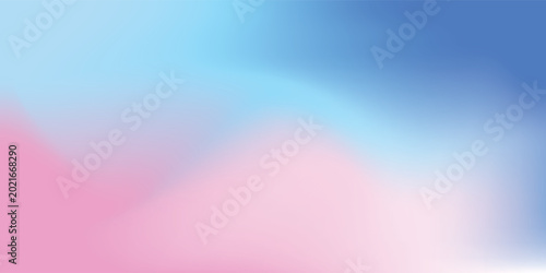 Cuadro en lienzo Bright blue, white, and pink gradient with a smooth blend creating a vibrant and uplifting abstract background
