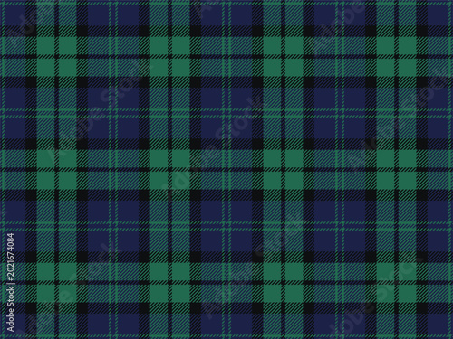 Canvastavla Tartan plaid pattern, green navy traditional seamless plaid check pattern for fl