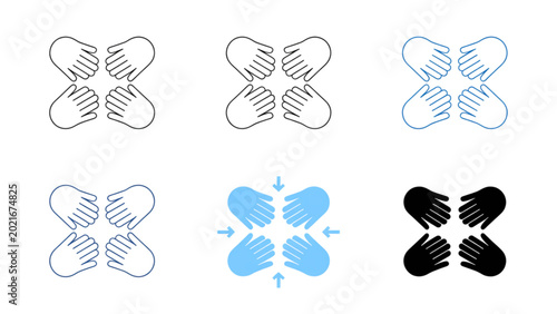 Set of hand drawn winter holiday icons with snowflakes and gift boxes vector illustration Vector