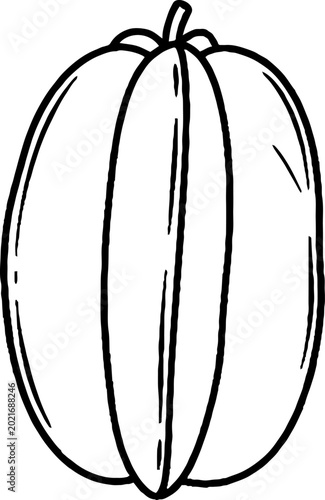 Cocktail glass silhouette in modern line art style