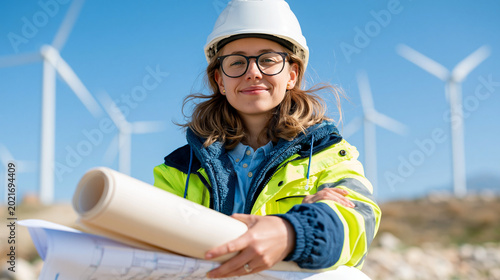 Woman Engineer in Green Ene...