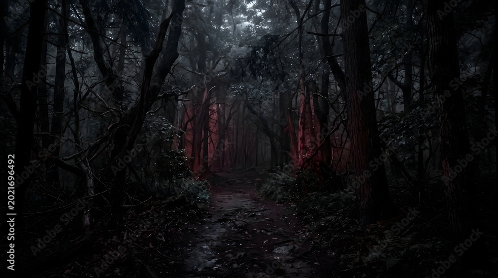 Fototapeta premium forest in the night