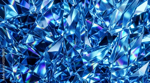 A background texture resembling sparkling blue jewels, glass, and ice.