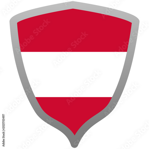 Free Download Austria of arms shield on tricolor flag background - GFXLoad