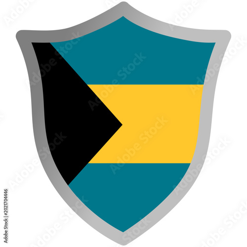 Bahamas flag shield emblem Free Download Bahamas flag shield emblem - GFXLoad