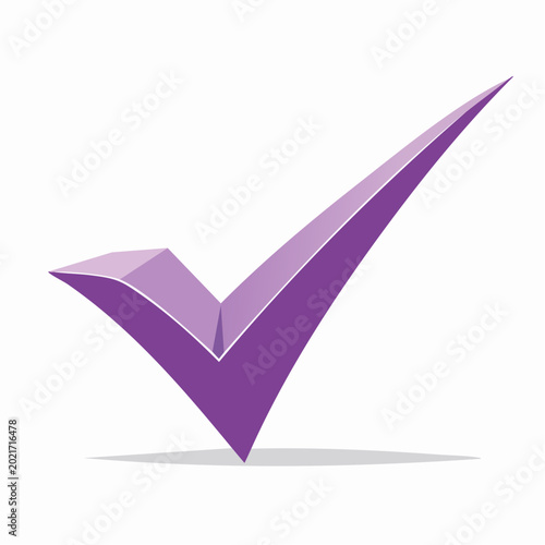 Free Download Purple 3D Check Mark Icon - GFXLoad
