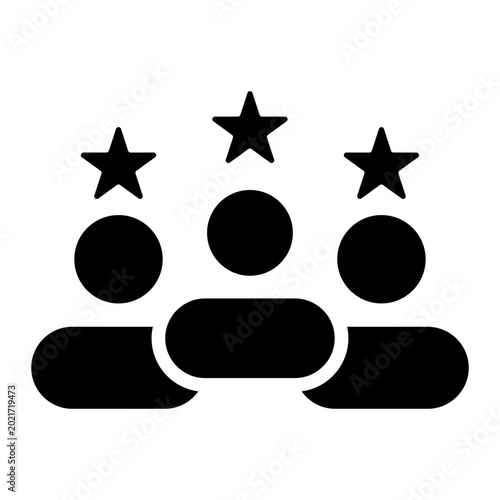 Loyal customer satisfaction and retention solid glyph icon
