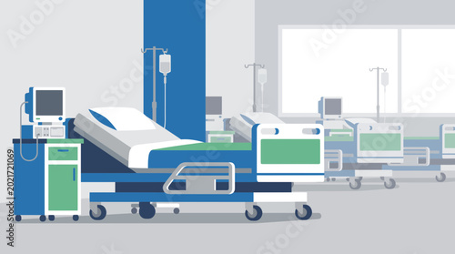 Photos Hospital Bed Empty Ward Equipment