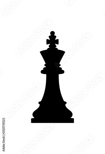 Black Chess King Silhouette - Bold and Clean SVG Vector