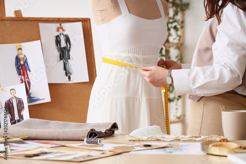 Female fashion designer mea...