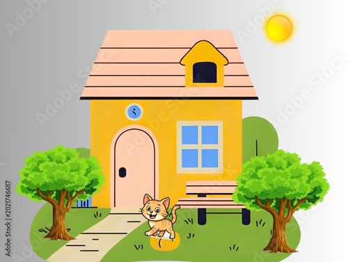 house and dog